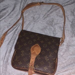 vintage louis vuttion cartouchiere monogram bag